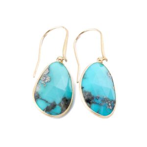 Nina Nguyen Yellow 14 Karat Lollapalazette Turquoise Earrings