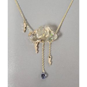 Lady's Necklace With 4.87Tw Various Shapes Fire Opal Opals