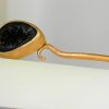 Nina Nguyen  14 Karat Yellow Matte'  Adorn Petite Black Geode Bangle Bracelet
 STONES: BLACK GEODE - Image 3