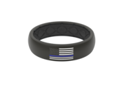 Thin Police Flag Ring Size 4