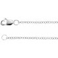 White 14 Karat Cable Link Chain Length 18 MM Width: 0.8