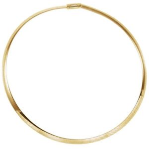 Lady's Necklace Chain Type: Omega
Metal Type: 14 Karat
Metal Color: Yellow
Length: 17