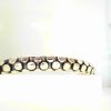 White Polished Sterling Silver Snake Skin Cuff Bracelet Length 8.75