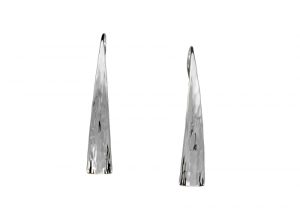 Ed Levin  Etched SS Waterfall Earrings
Sizing Info:Approximately 1 1/2" long.
Description: A long, slender taper with interesting texture. Dressy or casual. Sweeping Frenchback earwire for comfort.