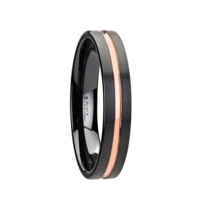 Thorsten Venice black ceramic rose gold 4mm size 11.5