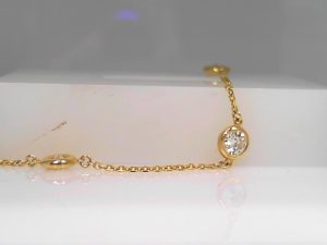 Lady's Yellow 14 Karat By The Yard Bracelet Length 7.5 - 1 CTW