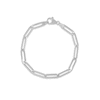White 14 Karat Paperclip Bracelet Length 7.5 inches 
Lobster clasp