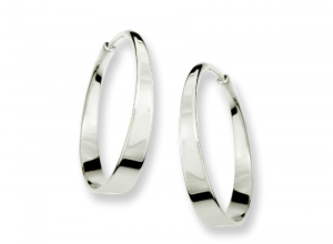 E.L. Designs  Sterling Silver Aura Hoop Small Earrings
What makes a simple hoop simply perfect? These earrings are handcrafted from a single wire, 
hand-hammered for glittering shine, and designed with just enough tension to hold securely in its built-in closure.
