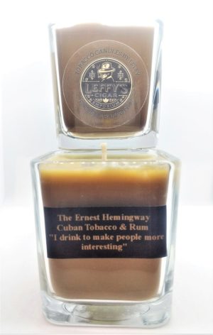 The Ernest Hemingway Cuban Tobacco & Rum "I drink to make people more interesting" in 7 oz Whiskey Tumbler
Hand Poured in Colorado. Infused Organic Soy Candle.