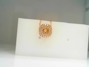 Yellow 14 Karat Semimount Diamond Semi Mountnecklaces Length 18 36=0.18tw Round Diamonds