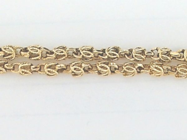 Fancy wooven milgrain / diamond cut link chain