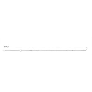 14 Karat, WG, Diamond Cut Cable Chain Adjustable  Length16- 18", 1mm with Lobster Clasp