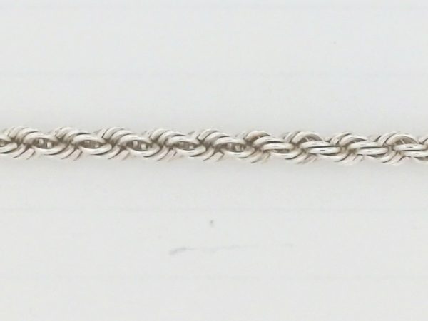3mm Rope Chain sterling silver 18" lobster clasp