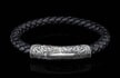 Call it a bracelet, cuff, or bangle, the Milan by any name creates a statement on the wrist. The centerpiece is a magnetic clasp, with a double secured closure, sculpted in sterling silver and inspired by the finely detailed art of the Italian renaissance. Built on custom braided leather that is substantial enough to adorn your wrist on its own, or stacks beautifully with other pieces. We recommend buying a little small so the clasp stays centered on top of your wrist, where it will get the attention it deserves.