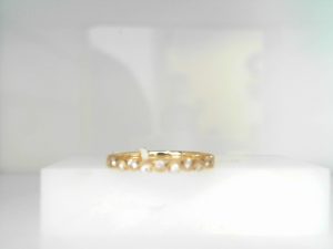 Lady's Yellow 18 Karat Mil Grain Vintage Mill Grain Wave Wedding Band Size 6