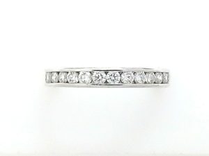 Lady's White 14 Karat Eternity Wedding Band Size 6 With = 0.90Tw Round F/G Vs2 Diamonds