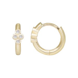 Lady's Yellow Matte' 14 Karat Natural Diamonds 14K Hoops Earrings
13mm hoops 1.2 ctw