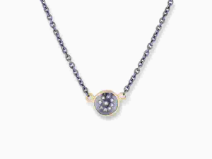 Lady's Two Tone 22K & .925 8Mm 22Kyg Necklace With = 0.06Tw Round Cognac Diamonds Style: Cable Link
Metal: .925
Color: Oxidized
Length: 1618