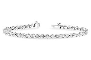 Lady's White 14 Karat Tennis Bracelet With 1.00Tw Round Diamonds