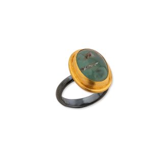 Lady's Two Tone 22K & .925 Two Tone Contemporary Fashion Ring Size 7
Aquaprase 12x16 - 11.05CT
