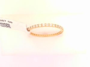 Lady's Yellow 18 Karat Diamond Eternity Band Fashion Ring Size 8 
48 = 0.40tw Round F/G Diamonds