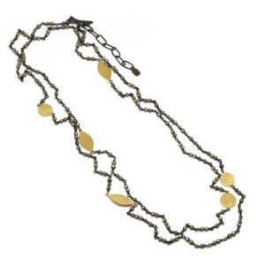 Lady's Oxydized 18 Karat Pyrite Necklace