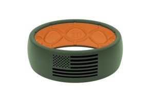 Moss Black America Flag Ring Size 8