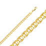 White 14 Karat Marine Chain Length 18