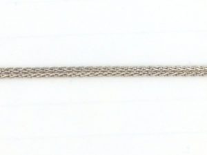 White 14 Karat Wheat Chain Length 18