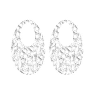 Lady's Hammered Forged Silver Charms "Easter Basket" 35mm