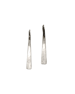 Hammered Taper  Sterling Silver Drop Earrings