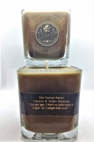 The George Burns Tobacco & Maple Bourbon "If you have to stop your act to keep lighting your cigar, the audience goes out" 7 oz  Apothecary Jar
Hand Poured in Colorado. Infused Organic Soy Candle.