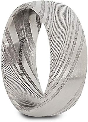 Alternative Metals
VALYRIAN
METAL TYPE: Damascus Steel
WIDTH: 6MM
PROFILE: Domed
FINISH: brushed design
SIZE: 10.5