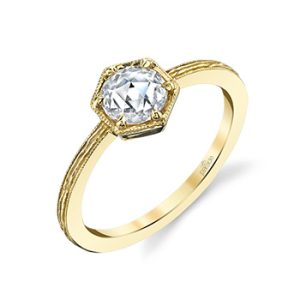 Lady's White 18 Karat Lumiere Vintage Engagement Ring Size 6
 01-RCD 0.34ct RCD: 5.5mm
2.55grm