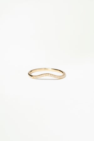 Lady's Rose 14 Karat Stackable  Band Size 6 21=0.18tw Round Diamonds