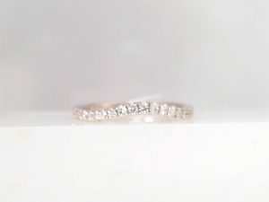 Lady's White 14 Karat 08157 Wedding Band Size 7 With 21=0.19Tw Rose Cut G/H Si1 Diamonds