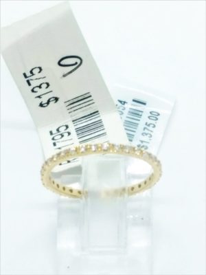 Lady's Yellow 18 Karat Eternity Fashion Ring Size 6 With 0.33Tw Round Diamonds