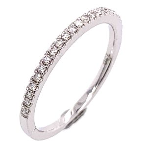 Diamond Half Anniversary Band, 18KTW,  24=0.17tw Round G SI1, Gram Wt: 1.91