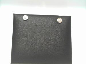 Lady's White 14 Karat Stud Earrings With 2=0.20Tw Round Diamonds