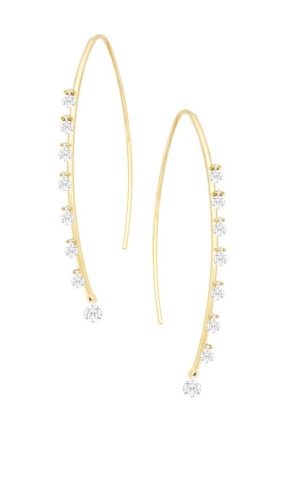 Cascade Diamond Hoops
Lady's Yellow 18 Karat Large Hoop Earrings
8 = 1.60tw Round G SI2 Diamonds