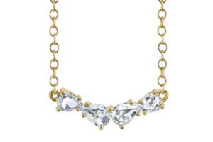 Lady's Yellow 18 Karat Open Link Necklace With 4=0.51Tw Rose Cut Vs2 Yellow Diamonds
Gram Weight: 2.2gr