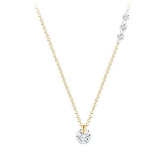 Lady's Yellow 18 Karat Diamond Cut Oblong Diamond Necklace Pendent Necklace
 4 = 0.50tw Round G SI1 Diamonds Style: Cable Link
Metal: 18 Karat
Color: Yellow
Finish: Polished
Length: 18
Clasp: integrated