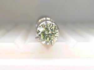Loose Stones With One 1.09Ct Round Si1 Diamond------- Natural Light Green-Yellow RBC Diamond