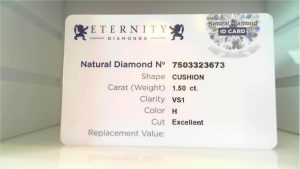 Loose Stones With One 1.50Ct Cushion H Vs1 Diamond-GIA 7503323673