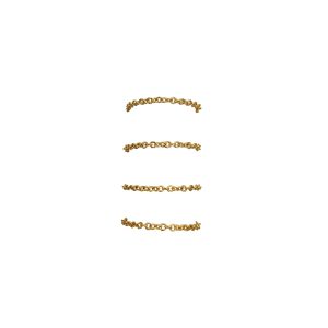 Lady's Yellow 14 Karat Chain Ring Fashion Ring Size 6 With One 0.40Ct Round Purple  Sapphire