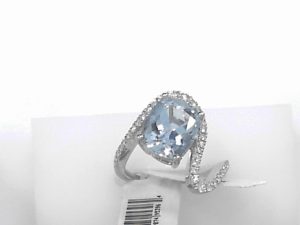 Lady's White Platinum Contemporary Fashion Ring