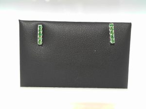 Lady's White 14 Karat Stud Earrings With 10=0.21Tw Round Green Garnets