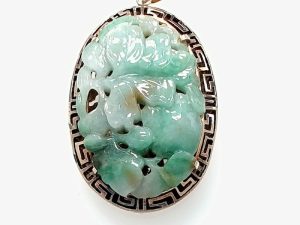 Lady's Yellow 14 Karat Jade Pendants