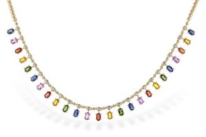 NECK 6.75 MULTI-COLOR SAPP 7.21 TGW (17.25")
Your Style#:	M329-76565
Metal:	14KT Gold
Sapphire:	6.75 ct
Total Stones Wt:	7.21 ct
Diamond Color:	G
Diamond Clarity:	SI1/2
Metal Color	 
W
W
 
Y
Y
 
Qty 
1
	Non-stock sizes are not returnable.Nominal oversize charge may apply.