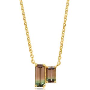 Lady's Yellow 14 Karat Watermelon Tourmaline Wtrmelon Trmln Necklace With 2 = 0.81Tw Emerald Watermelon Tourmalines Chain: Cable Link
Metal: 14 Karat
Color: Yellow
Length: 1618
Type: Neckpiece
Metal Type: 14K Yellow Gold
Gemstone:
Freeform Parti Color Tourmaline from Brazil (Weight Varies) - H2OC250 - Enhancement: None (Natural)
Total Gem Weight: 0.81 tcw
